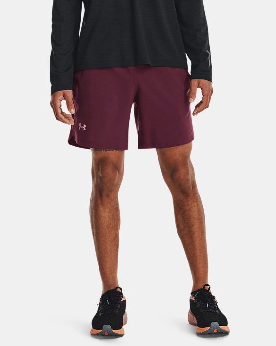 Men's UA Launch Run 7" Shorts in Maroon image number 0